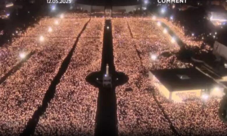 Video. Santuario de Fátima empacado para la primera peregrinación después de la muerte del Papa Francisco