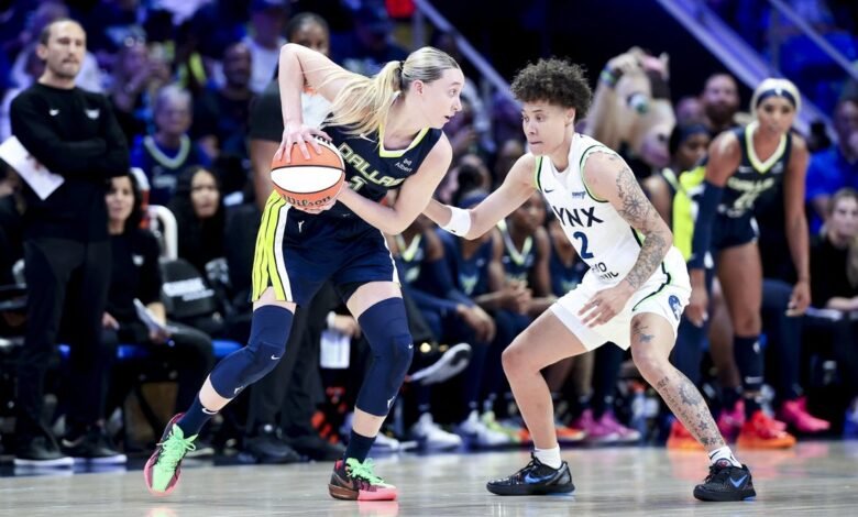Lynx se alejó al principio contra las alas, Paige Bueckers Lynx se alejó al principio contra las alas, Paige Bueckers
