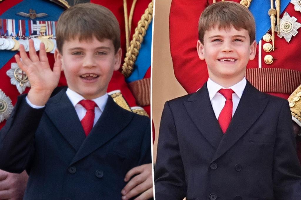 El príncipe Louis Charms está lleno del porche mientras colorido