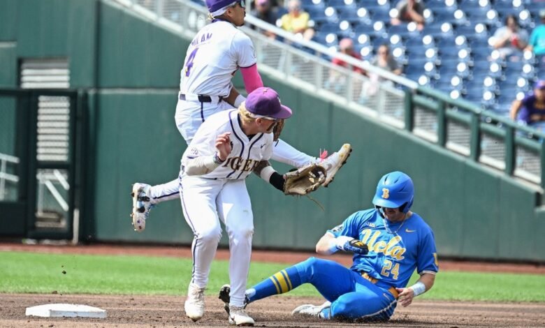 LSU mejoró a 2-0, por primera vez que UCLA perdió ante MCWS LSU mejoró a 2-0, por primera vez que UCLA perdió ante MCWS