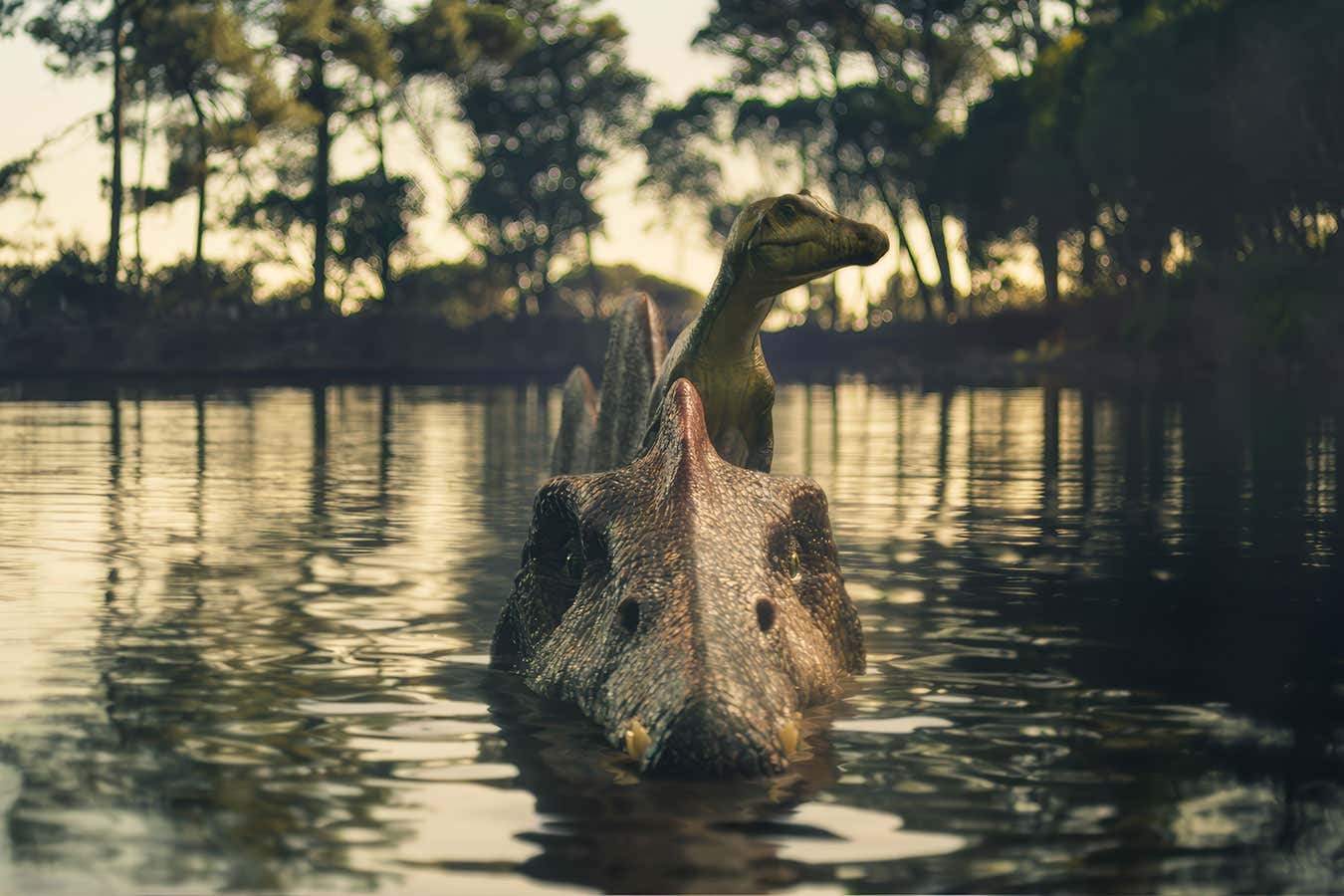 Caminar con los dinosaurios de la BBC da vida a la naturaleza cubierta de agua en Spinosurus