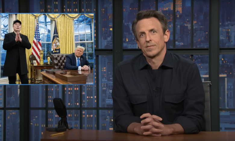 Seth Meyers analiza ‘una mirada más de cerca’ a Musk y el cambio de sentido de Trump