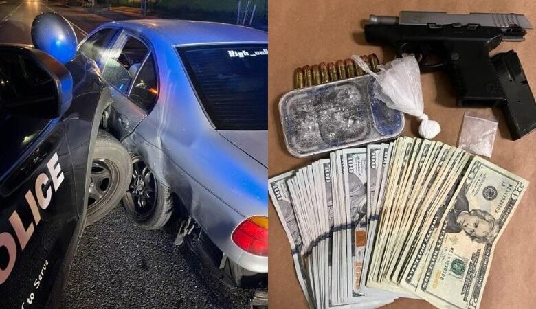Autos, armas, drogas incautadas como PPB Mission Stops Street Takever en pistas