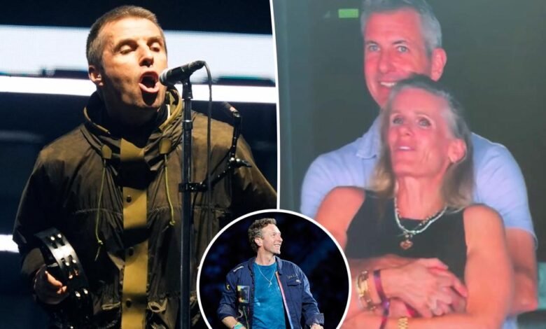 La pareja de Gig Oasis Liam Galgam le dice el drama de la cámara de besos virales de Coldplay