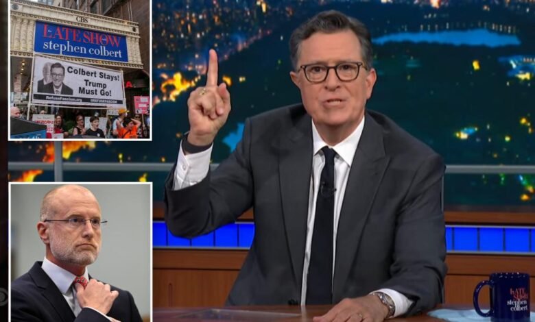 El presidente de la FCC, Brendon Car explota ‘el portavoz de DNC’ de la cancelación de Stephen Calbert ‘Persan izquierda’ Respuesta ‘ El presidente de la FCC, Brendon Car explota ‘el portavoz de DNC’ de la cancelación de Stephen Calbert ‘Persan izquierda’ Respuesta ‘