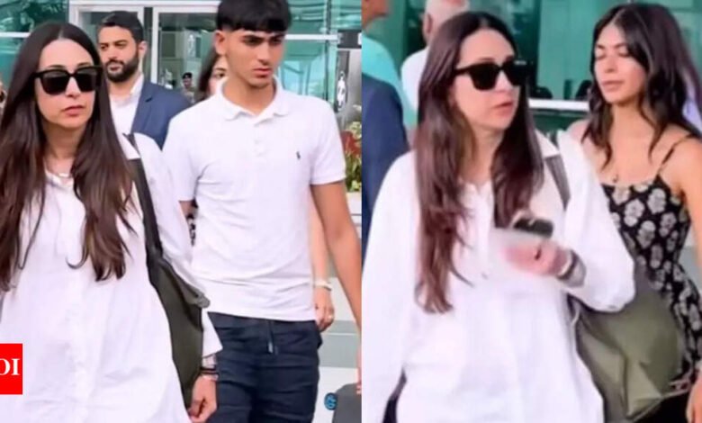 Karisma Kapoor ha visitado Delhi con Samaira y Kiyan en la pelea con las 5 mil millones de rupias de Rs 5 mil millones de Sunjay Kapoor: Foto | Noticias de la película hindi