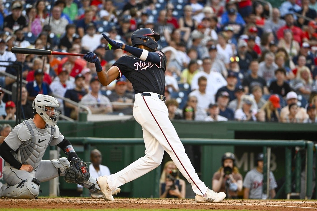 El concursante Derby James Wood va 5 de 5 cuando Nats vence a Tiger