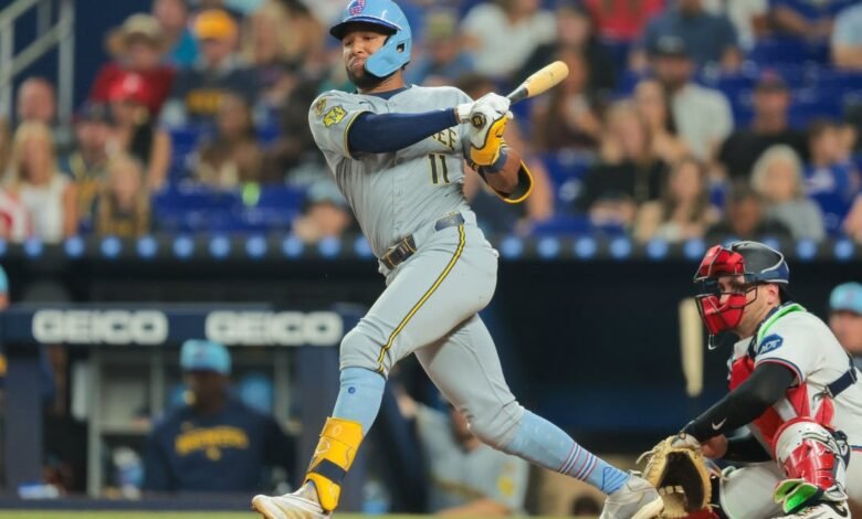 El embrague de Jackson Chourio golpea a los cerveceros sobre los marlins