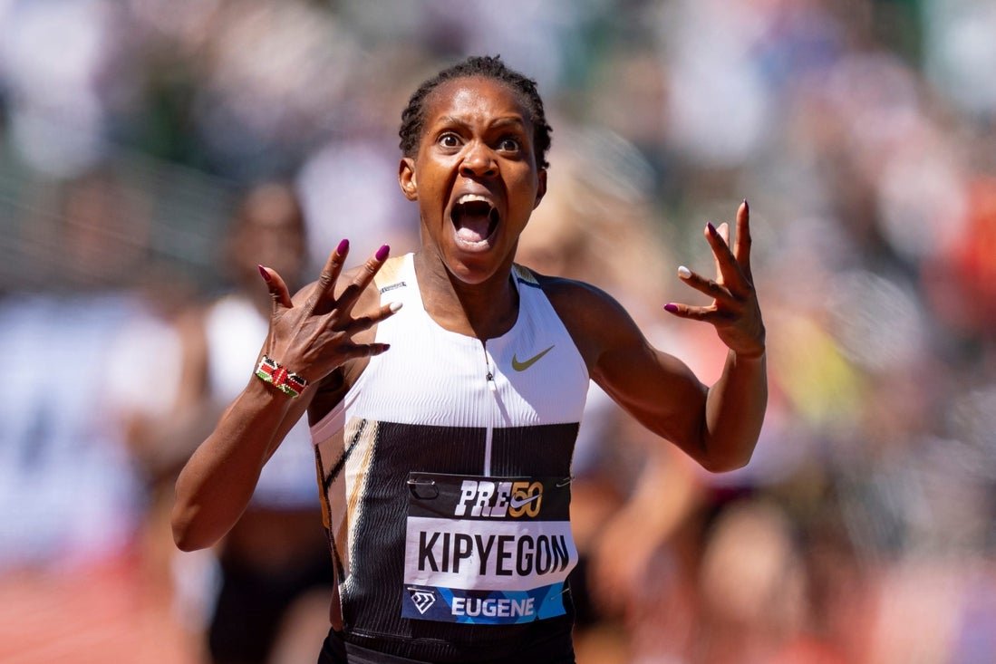 Faith Kipyon, Beatrice Chebet estableció un récord mundial en Prefontaine Classic