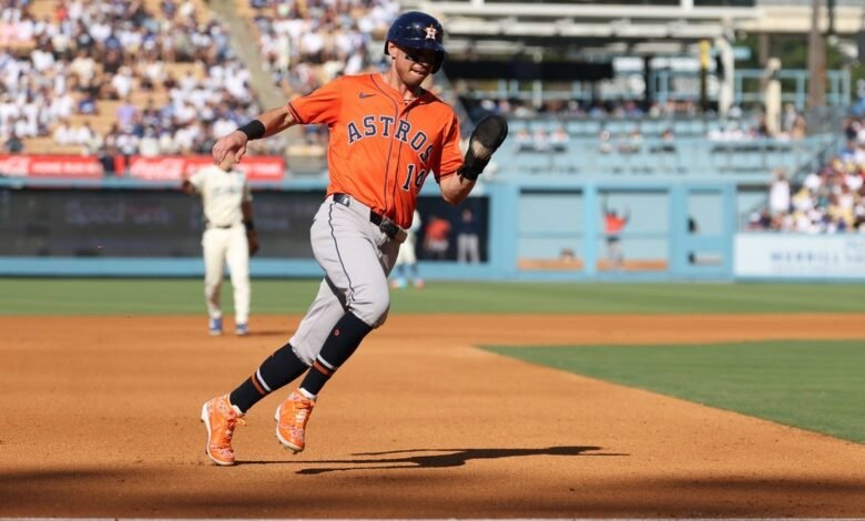 Astros usa la tercera mitad para correr para correr a través de Dodgers Astros usa la tercera mitad para correr para correr a través de Dodgers