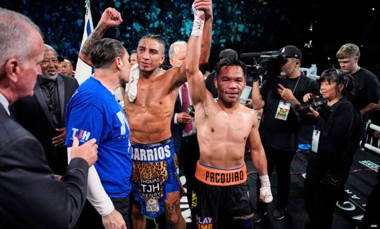 Manny Pacquiao, Mario Barrios abre la revancha después de una estrecha lucha Manny Pacquiao, Mario Barrios abre la revancha después de una estrecha lucha
