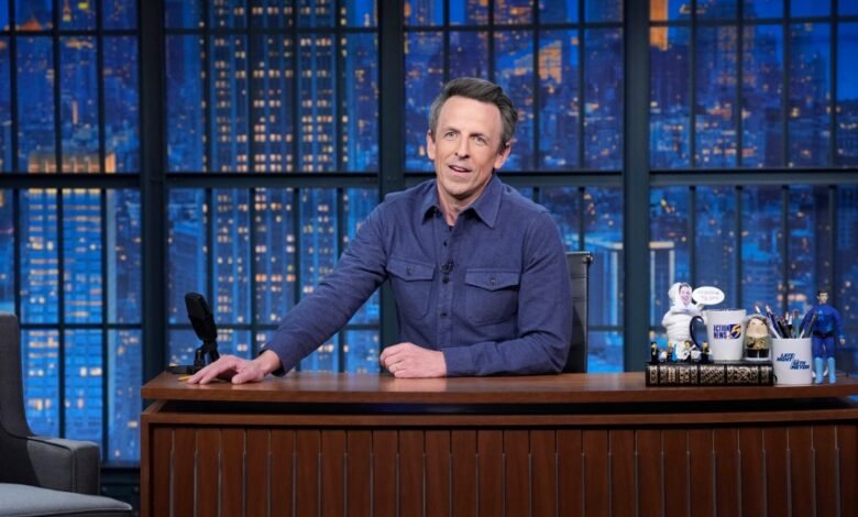 Seth Myers preocupado por la noche profunda Seth Myers preocupado por la noche profunda