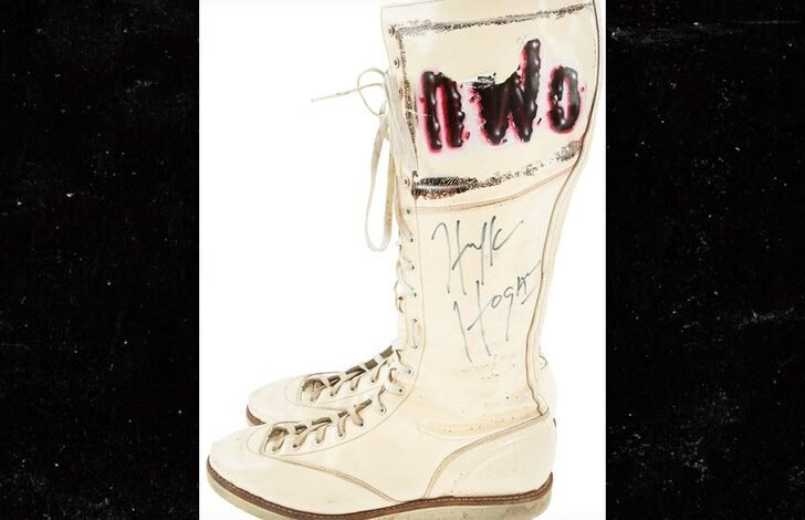 Valor del artículo de la subasta de Houlk Hogan Death Sparks, NWO Boots puede traer $ 75