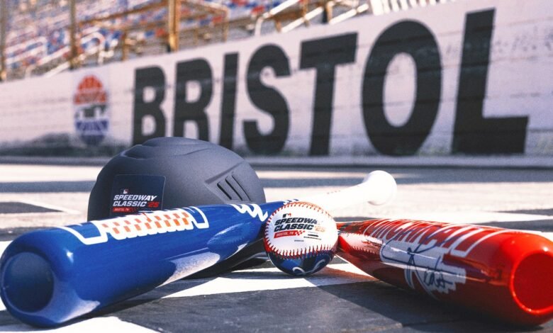 MLB Speedway Classic en Bristol: los conductores de NASCAR están simulados como jugador de béisbol MLB Speedway Classic en Bristol: los conductores de NASCAR están simulados como jugador de béisbol