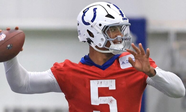 2025 Campamento de entrenamiento de la NFL: Anthony Richardson está contento con el día fuerte. 2025 Campamento de entrenamiento de la NFL: Anthony Richardson está contento con el día fuerte.