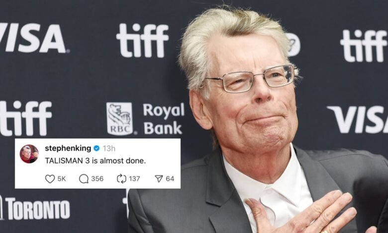 La actualización de Stephen King publica sobre ‘The Talisman 3’ y sus enlaces a ‘The Dark Tower’
