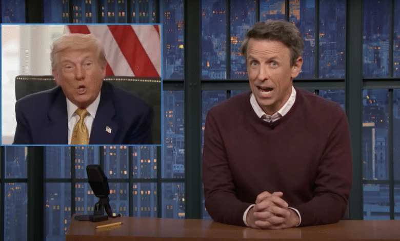 Seth Meyers reacciona al incómodo deslizamiento de Trump al responder una pregunta de Epstein Seth Meyers reacciona al incómodo deslizamiento de Trump al responder una pregunta de Epstein