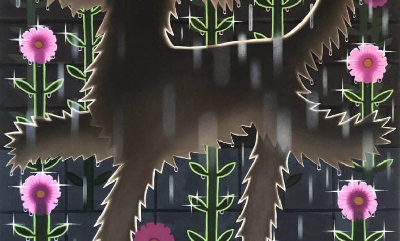 Ryan C. Pinturas Brown Recoge la esencia de la vida nocturna, la lluvia y el paseo para perros Ryan C. Pinturas Brown Recoge la esencia de la vida nocturna, la lluvia y el paseo para perros
