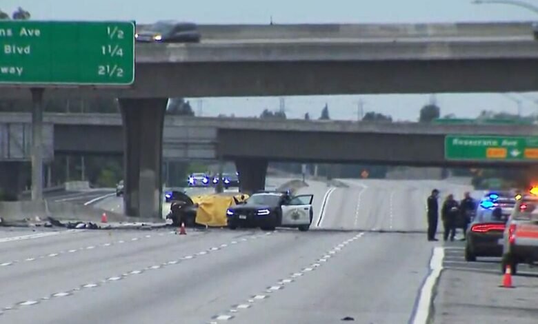 Fiery Crash mata a 4 en la autopista 605 en Norwalk; DUI sospechoso