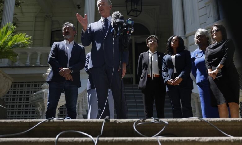 Los demócratas de Texas se reúnen con Newsom para detener el impulso de Trump para ‘manipular’ las elecciones de 2026 Los demócratas de Texas se reúnen con Newsom para detener el impulso de Trump para ‘manipular’ las elecciones de 2026