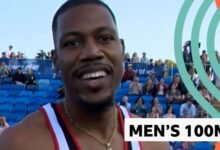 Hughes proporcionó un final audaz cuando ganó la final de 100 metros en el campeonato del Reino Unido