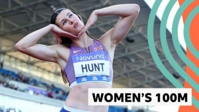 Neita fue eliminada cuando Hunt ganó la final de 100 metros en el Campeonato de Atletismo del Reino Unido
