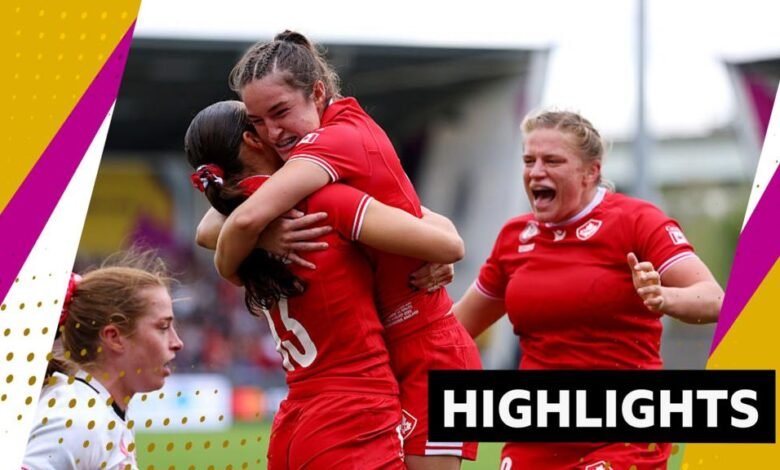 Mujeres de rugby de la Copa Mundial: Canadá 42-0 prominente de Gales