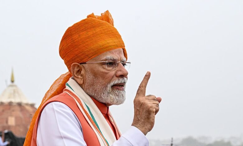 Modi da impuestos a la economía de la India en la tensión de Trump.