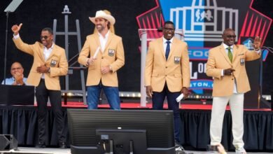Sterling Sharpe, Eric Allen, Jared Allen, Antonio Gates en HOF