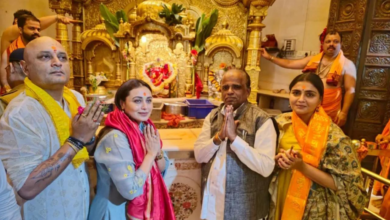 71 ° Premio Nacional de Cine: Rani Mukherjee buscó bendiciones en el templo Siddhivinayak