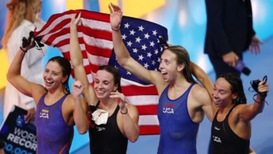 American Women estableció un récord mundial de relevos 4×100 en el mundo de las nataciones