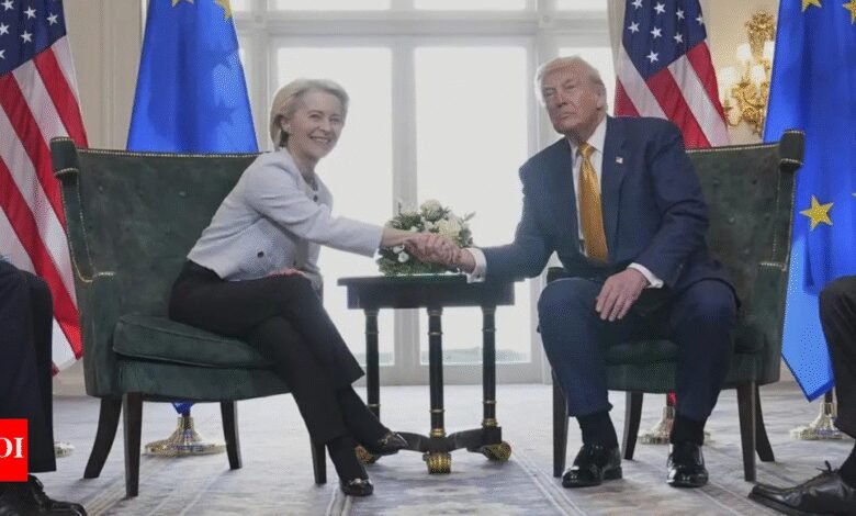 Negociaciones comerciales de la Unión Europea: Estados Unidos: Europa para detener las represalias después del acuerdo de Trump; Se espera que tenga seis meses. Negociaciones comerciales de la Unión Europea: Estados Unidos: Europa para detener las represalias después del acuerdo de Trump; Se espera que tenga seis meses.