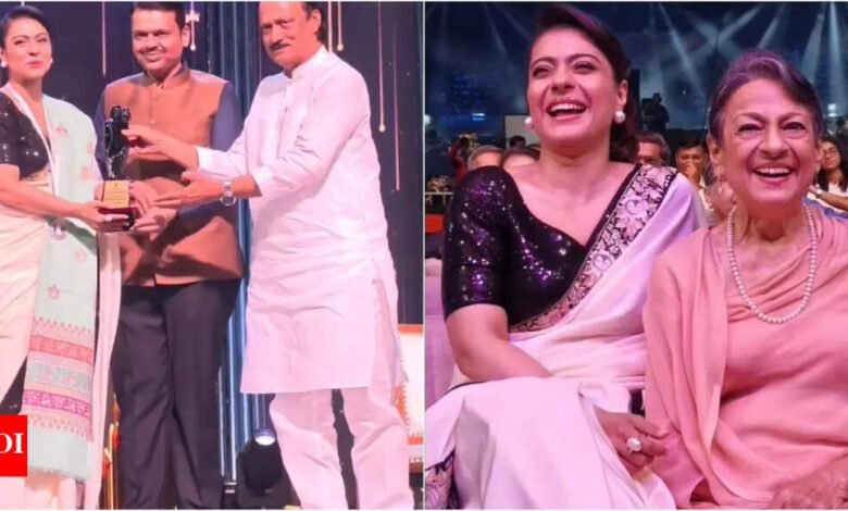 Kajal recibió el Premio Raj Kapoor en su octavo cumpleaños, su madre usa la sari de Tanuja, habló en marathi: “Mi madre una vez camina al mismo nivel”. Kajal recibió el Premio Raj Kapoor en su octavo cumpleaños, su madre usa la sari de Tanuja, habló en marathi: “Mi madre una vez camina al mismo nivel”.