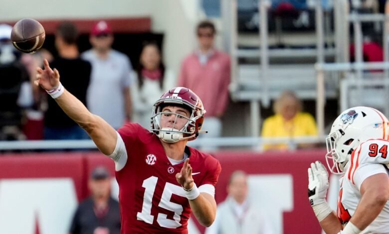 Fuente: Ty Simpson llamado Alabama comienza el centrocampista Fuente: Ty Simpson llamado Alabama comienza el centrocampista