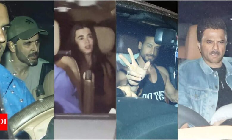 Hrithik Roshan, Saba Azad, Alia Bhatt, Ranbir Kapoor, Tiger Shroff y Anil Kapoor estudiaron en la segunda proyección de la guerra antes del lanzamiento. Noticias de la película hindi