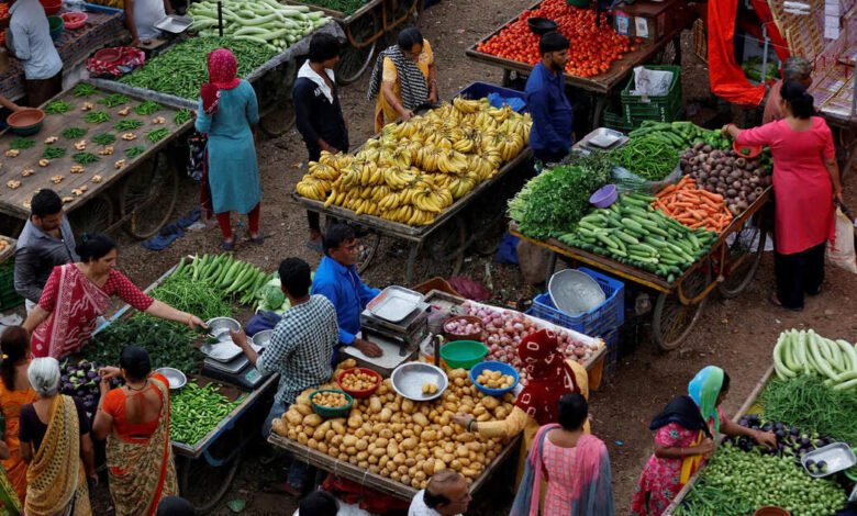 La inflación mayorista india se reduce a -0.58% en julio -0.13% en junio.
