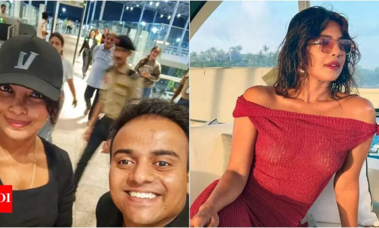 Priyanka Chopra ha aparecido en una selfie sin maquillaje con un fanático en el aeropuerto de Hyderabad como casi desconocido, los fanáticos lo han defendido contra los trolls. Noticias de la película hindi