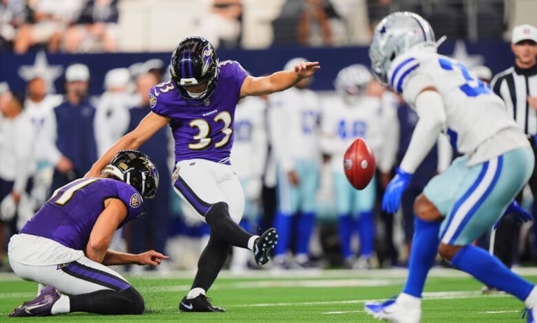Tyler Loop perfora 5 goles, luego llamó al pateador de Ravens