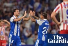 Fútbol europeo: el Atlético Madrid perdió en Espanyol, mientras que Vitinha ganó para el PSG | Fútbol de clubes europeos