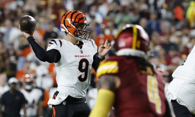 Joe Burrow lanza para 62 yardas, TD en tres posesiones Joe Burrow lanza para 62 yardas, TD en tres posesiones