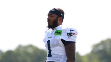 Informe: Patriots WR Ja’lynn Polk para la temporada con lesión en el hombro