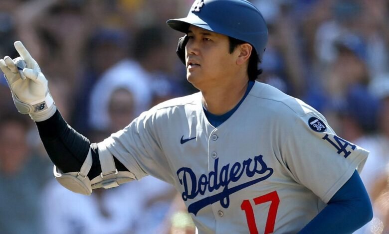 Shohei Ohtani se lanzó en casa 45 como los Dodgers Top Padres Shohei Ohtani se lanzó en casa 45 como los Dodgers Top Padres