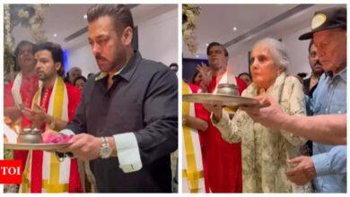 Salman Khan interpreta a Arti cuando celebra a Ganesh IV con su padre y Selma Khan en la residencia de la hermana Orpita Khan, mira el video.