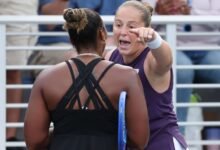 Townsend, Ostapenko habló caliente después del partido inaugural
