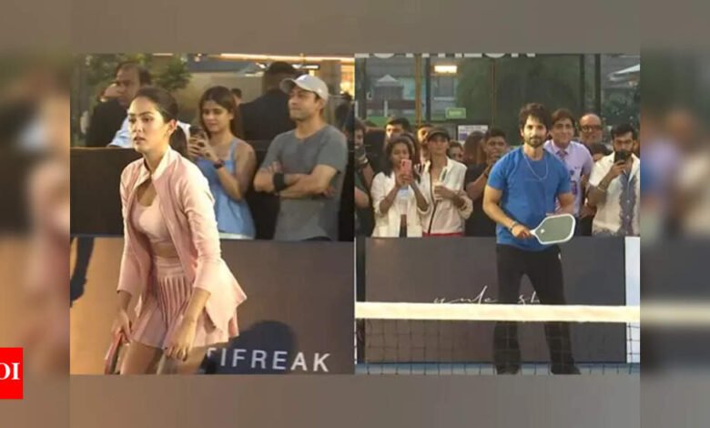 Shaheed Kapoor y Mira Rajput muestran su aspecto deportivo de la diversión Pickball Facef. Noticias de la película hindi