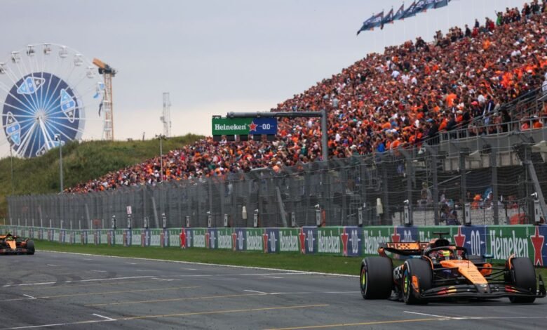 Lando Norris se retira cuando Oscar Piastri gana el médico de cabecera holandés, extiende la ventaja del título Lando Norris se retira cuando Oscar Piastri gana el médico de cabecera holandés, extiende la ventaja del título