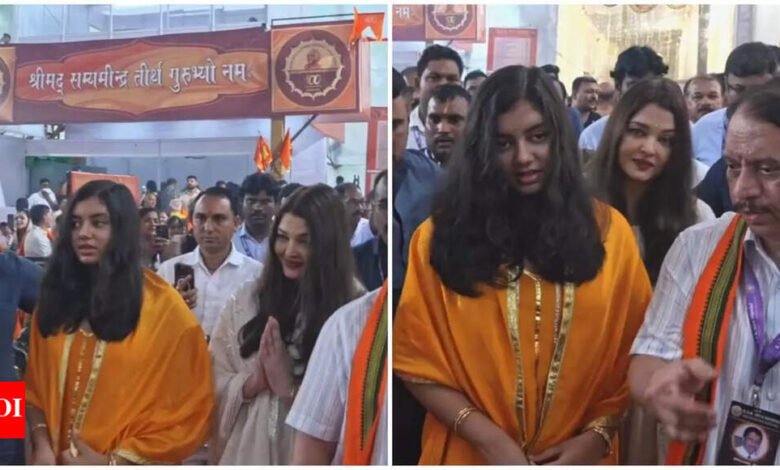 Ish Shawaria Rai Bachchan y su hija Aradha Bachchan están buscando la bendición de Bappa juntos en Mumbai GSB Ganapati Pandal. Noticias de la película hindi Ish Shawaria Rai Bachchan y su hija Aradha Bachchan están buscando la bendición de Bappa juntos en Mumbai GSB Ganapati Pandal. Noticias de la película hindi