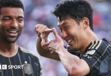 El hijo Heung-Min y Thomas Muller anotaron el primer fútbol de grandes ligas.