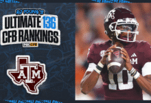 2025 Predicción del fútbol Texas A&M: Aggies ocupó el puesto 20 en RJ Young Ultimate 136