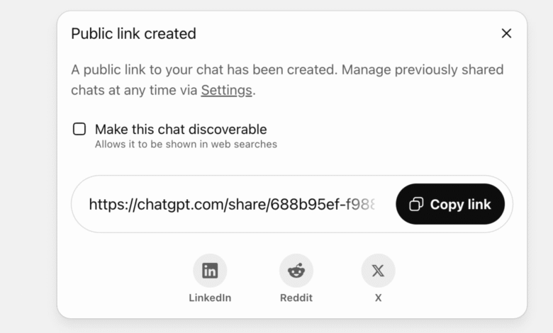 OpenAI extrae la herramienta de intercambio de chat después de un miedo a la privacidad de la búsqueda de Google